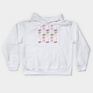 Hand Watercolored Donuts and Eclairs Kids Hoodie